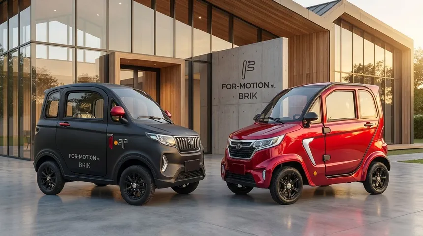 Het comfortabele interieur van een For Motion overdekte scootmobiel